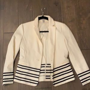 Cream and black blazer
